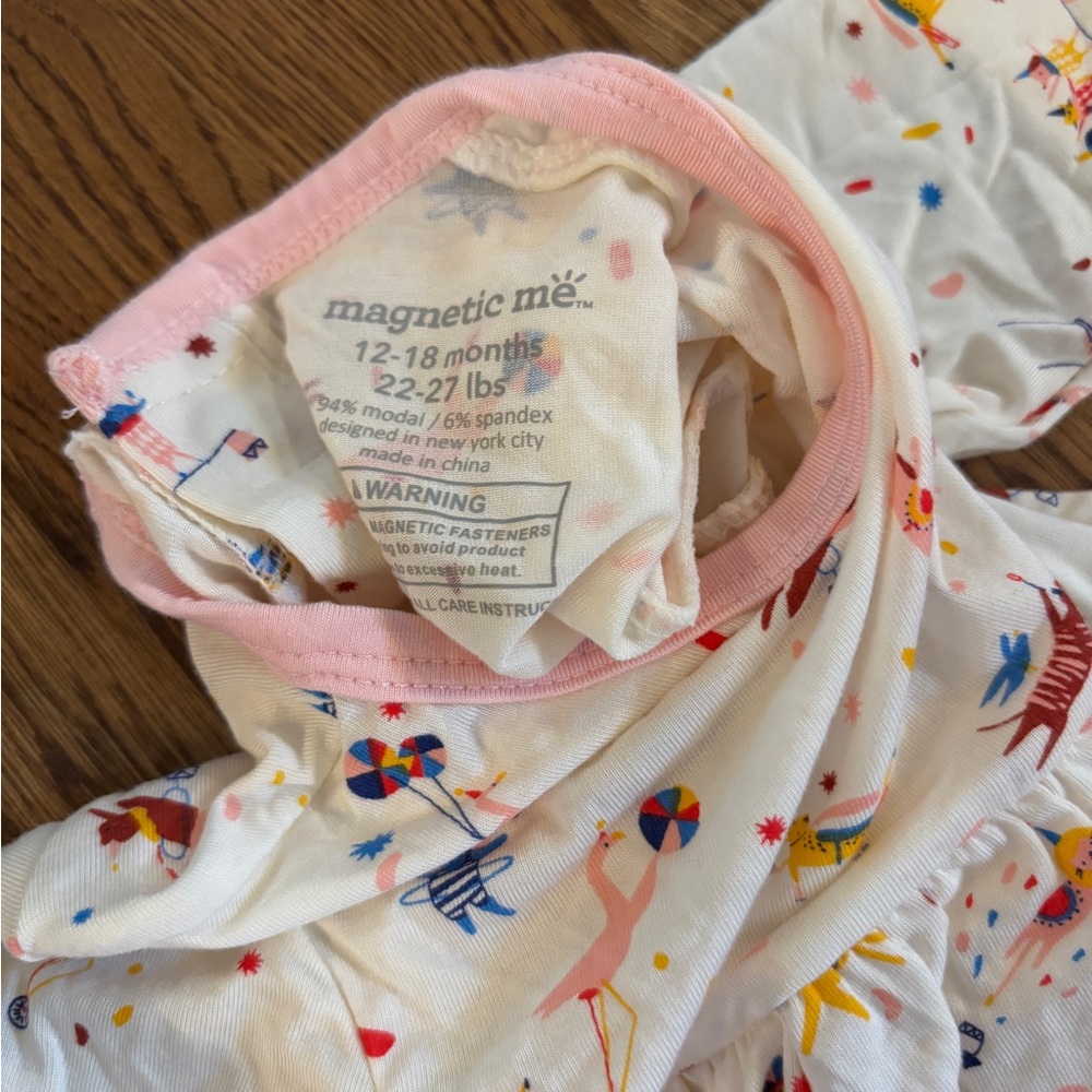 Magnetic Me Pink Carnivale Ruffle Set 12-18 months - Picture 4 of 7
